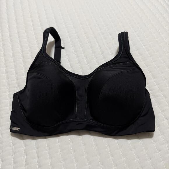 Chantelle Other - Chantelle High Impact Convertible Sports Bra Black 32DDD Underwire Full Coverage